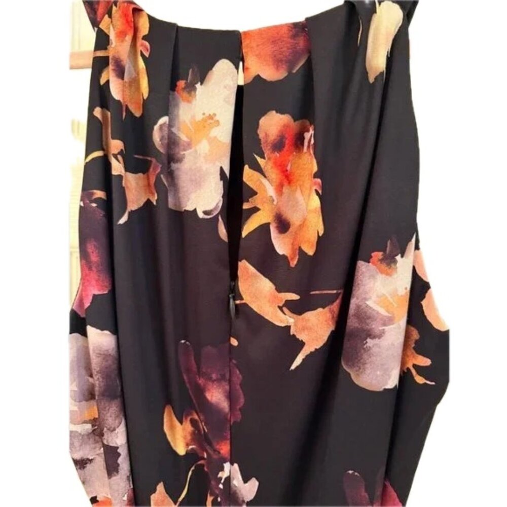 SLNY Floral Halter Maxi Dress | Size 12 | Sleeveless - Picture 5 of 9
